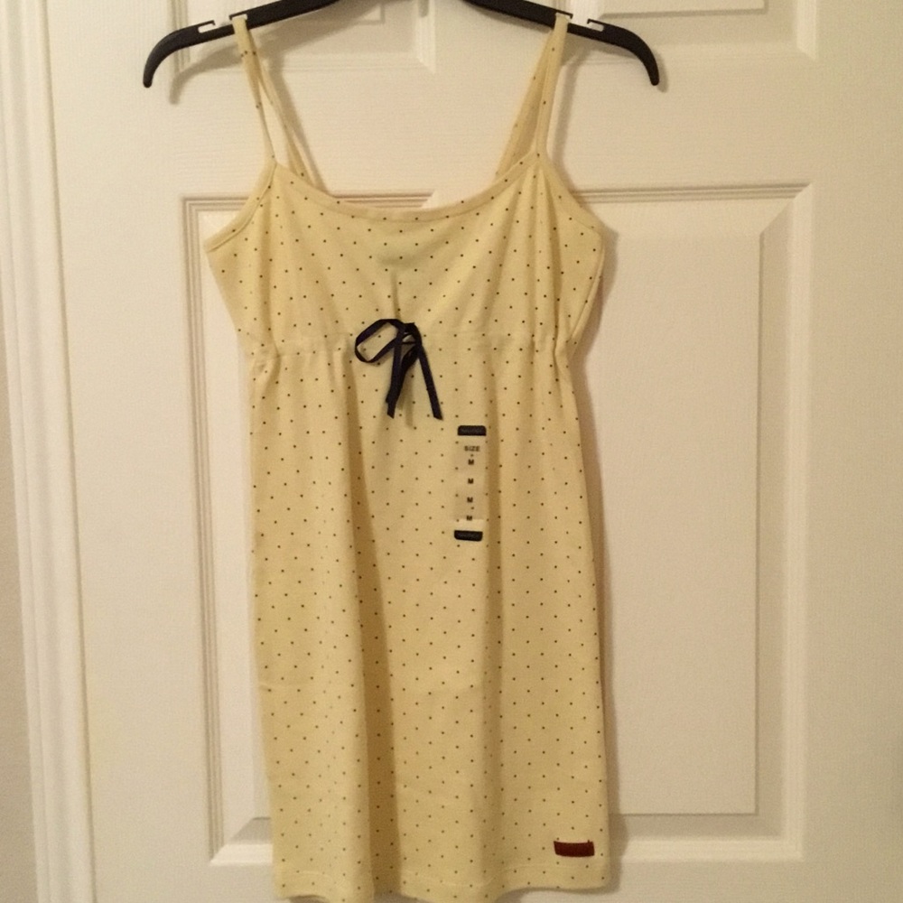 Nautica Kids Yellow Polka Dot Babydoll Camisole Top cotton sleep dress nightgown